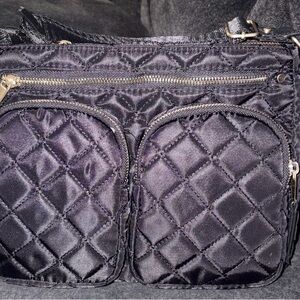 Time and True Double Front Pocket Crossbody Bag